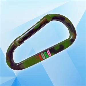 Camouflage Carabiner with Split Key Ring