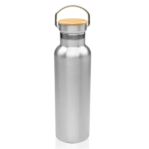 Luau 20 oz. Wood Top Stainless Steel Water Bottle - Image 4
