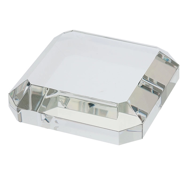 Taranto Square Crystal Paperweight - Image 3