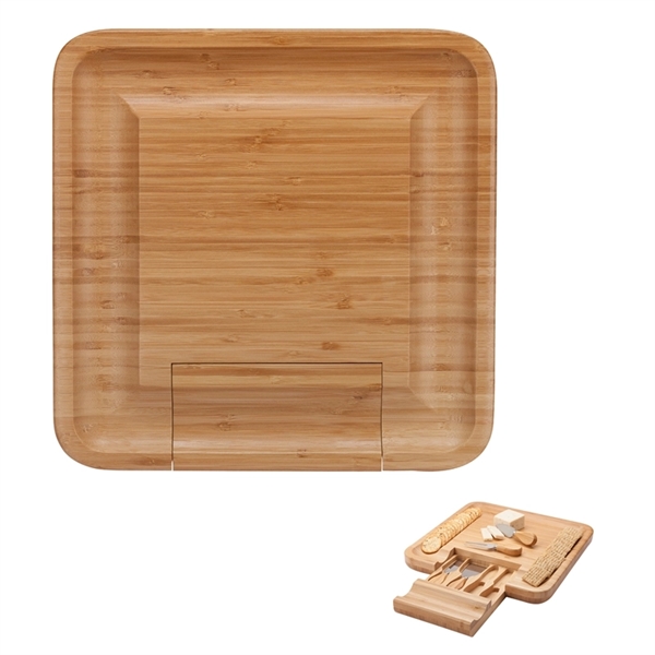 Lorenzi 4-Piece Bamboo Cheese Tray - Image 2
