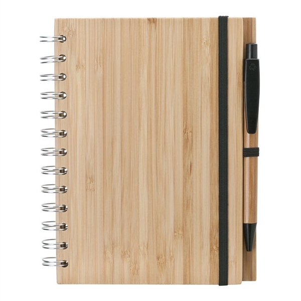 Albany Bamboo Notebook & Pen - Image 5