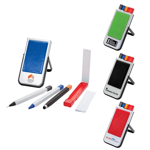 Mobile Device Stand with Pen, Pencil, Stylus & Microfiber... - Image 2