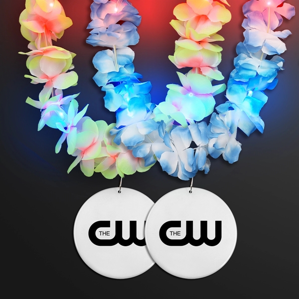 Light Up Hawaiian Leis with Custom Circle Medallion - Image 18