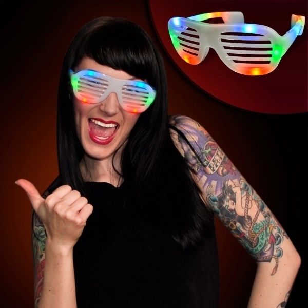 Promotional light up slotted sunglasses - Image 3