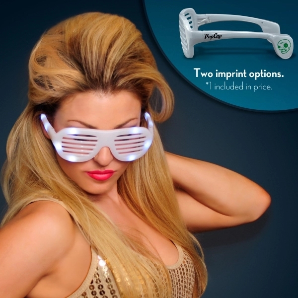Promotional light up slotted sunglasses - Image 4