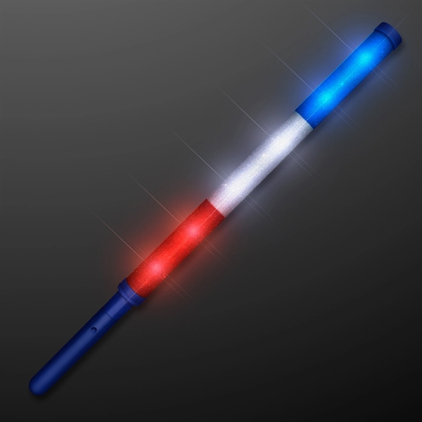 Red White & Blue LED Light Batons - Image 2