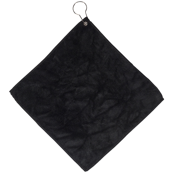 Microfiber Golf Towel with Grommet and Hook - Image 2