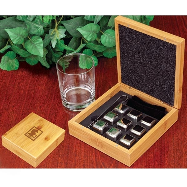 Bamboo Whiskey Stone Set - Image 2