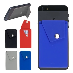 Silicone Phone Wallet with Button