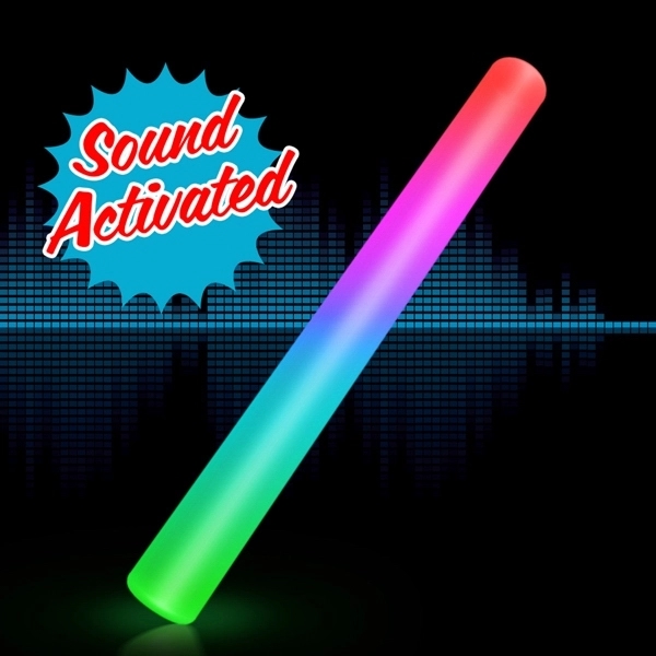 Sound Activated Light Up Multicolor LED Cheer Stick - Image 2