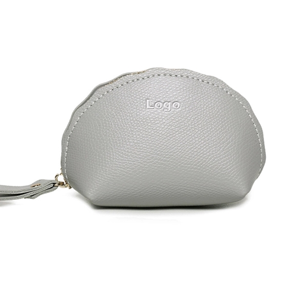 Coin Change Purse Wallet with Key Ring Leather - Image 3