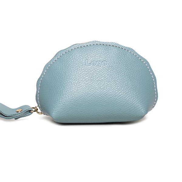 Coin Change Purse Wallet with Key Ring Leather - Image 7