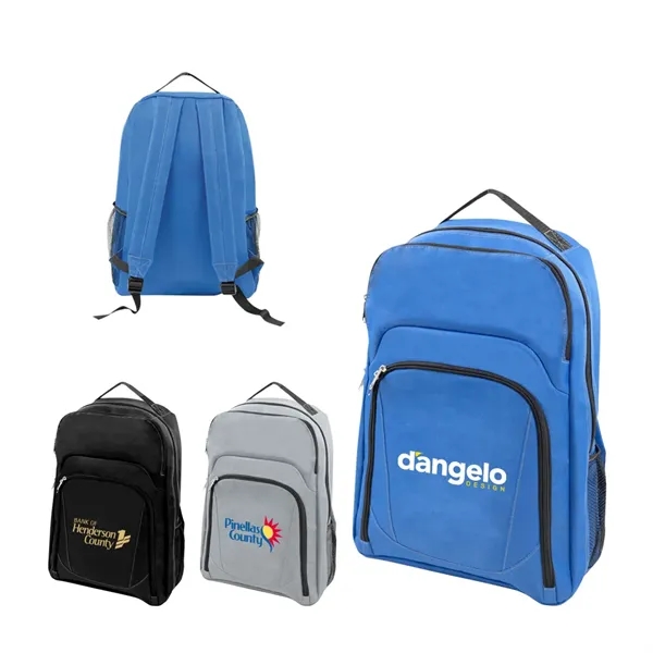 600D Polyester School Backpack Bag - Image 1