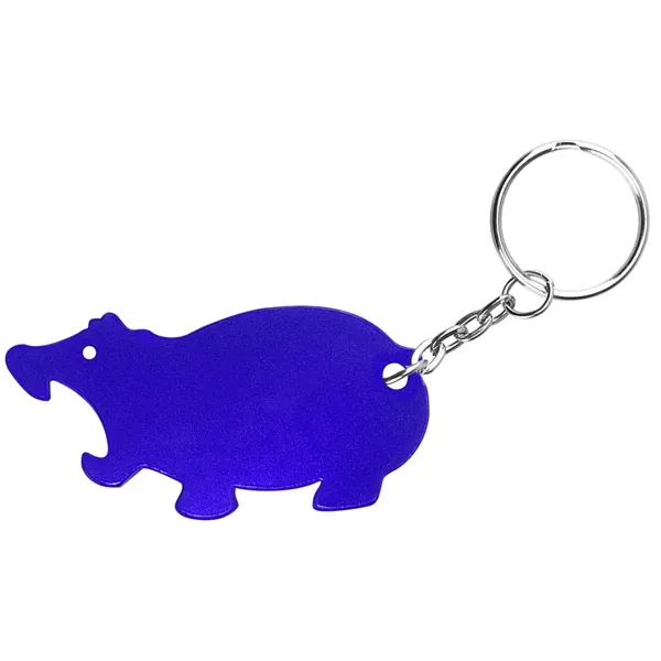 Hippo shape bottle opener key chain - Image 3