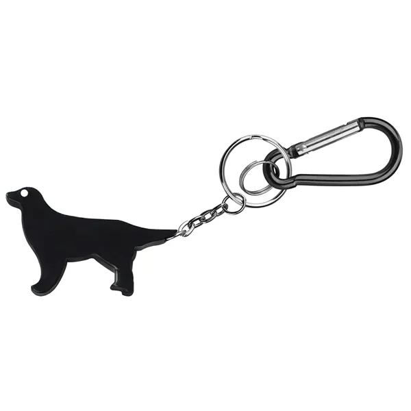 Dog Shape Bottle Opener Key Chain with Carabiner - Image 2