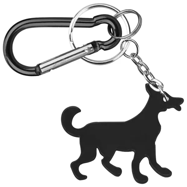 Dog Shape Bottle Opener Key Chain with Carabiner - Image 3