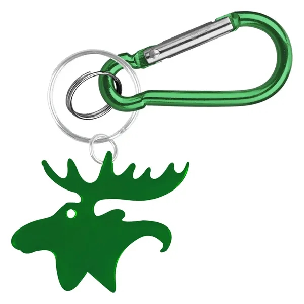 Moose Shape Bottle Opener Key Chain with Carabiner - Image 3