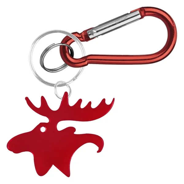 Moose Shape Bottle Opener Key Chain with Carabiner - Image 4