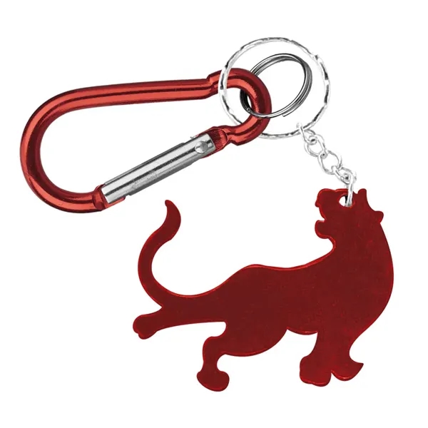 Tiger Shape Bottle Opener Key Chain with Carabiner - Image 4