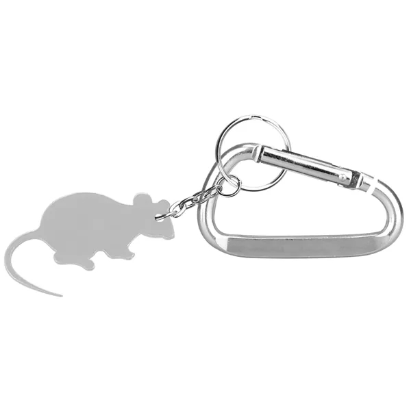 Mouse Shape Bottle Opener Key Chain with Carabiner - Image 6