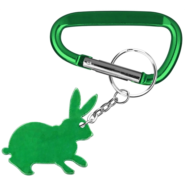 Rabbit Shape Bottle Opener with Key Chain & Carabiner - Image 3