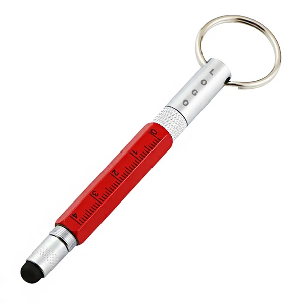 5 in 1 Malfunction Metal Ballpoint Pen with Key Chain - Image 2
