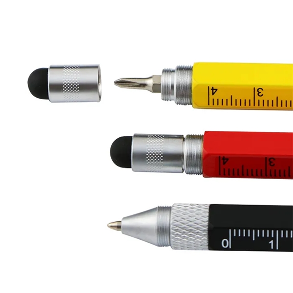 5 in 1 Malfunction Metal Ballpoint Pen with Key Chain - Image 4