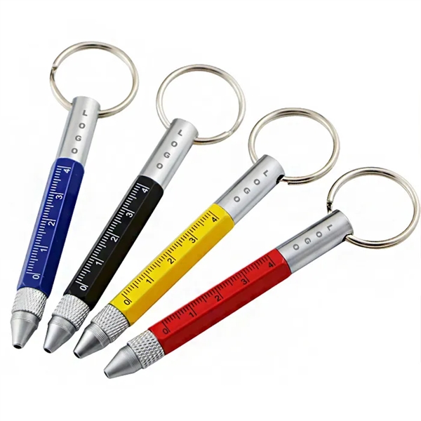 5 in 1 Malfunction Metal Ballpoint Pen with Key Chain - Image 5