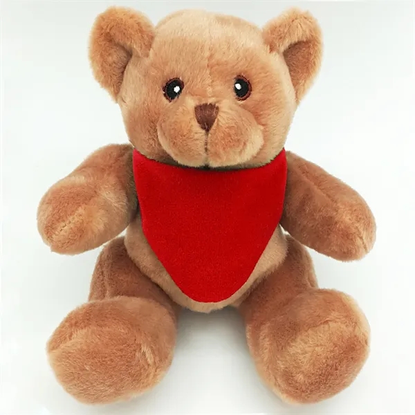 6" Beanie Brown Bear with Embroidered Eyes - Image 3