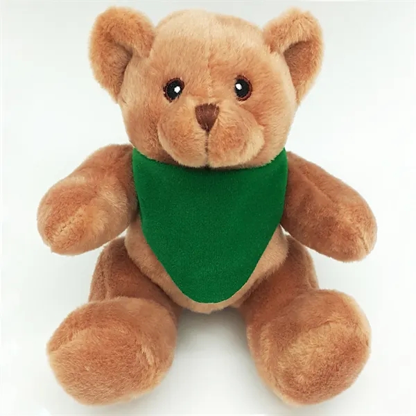 6" Beanie Brown Bear with Embroidered Eyes - Image 4