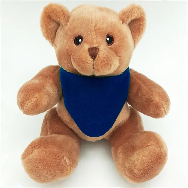 6" Beanie Brown Bear with Embroidered Eyes - Image 5
