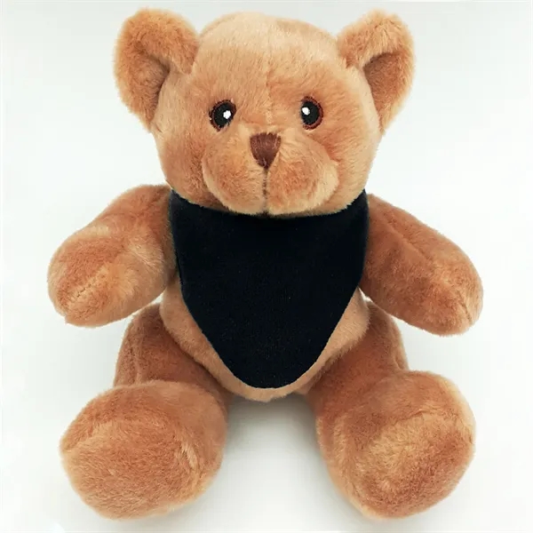 6" Beanie Brown Bear with Embroidered Eyes - Image 6