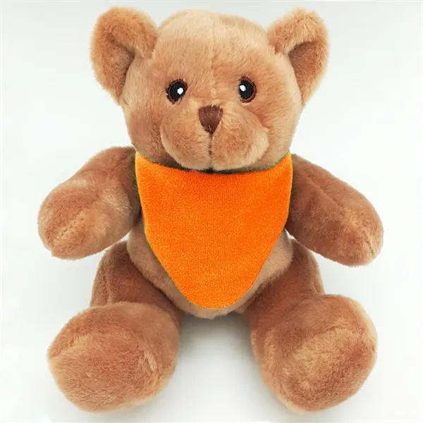 6" Beanie Brown Bear with Embroidered Eyes - Image 7
