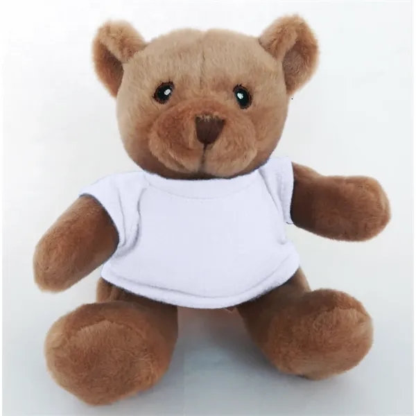 6" Beanie Brown Bear with Embroidered Eyes - Image 8