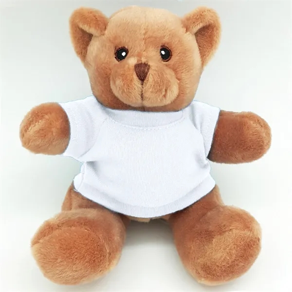 6" Beanie Brown Bear with Embroidered Eyes - Image 9