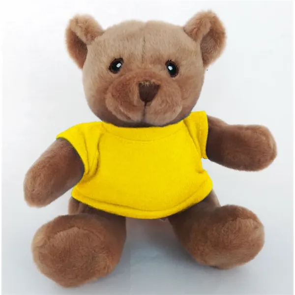 6" Beanie Brown Bear with Embroidered Eyes - Image 12