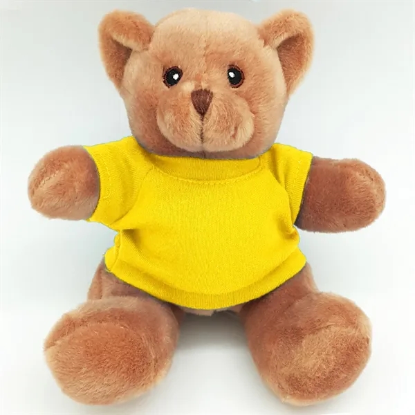 6" Beanie Brown Bear with Embroidered Eyes - Image 13