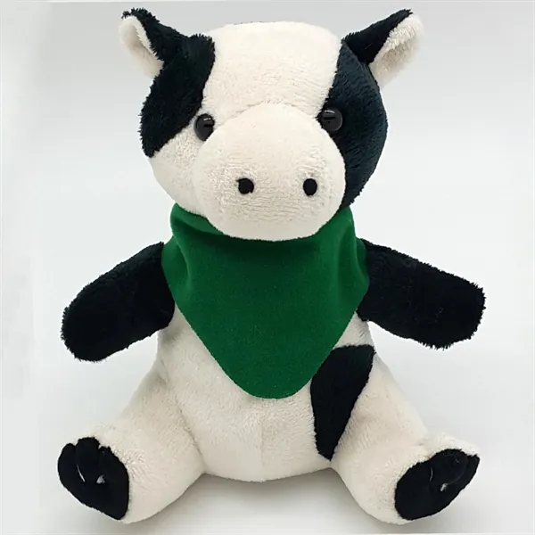 6" Beanie Cow with Embroidered Eyes - Image 6