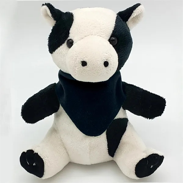 6" Beanie Cow with Embroidered Eyes - Image 8