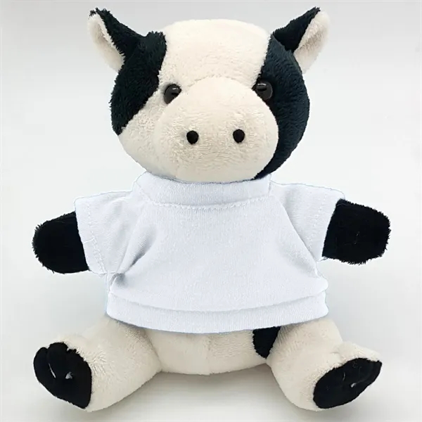 6" Beanie Cow with Embroidered Eyes - Image 9