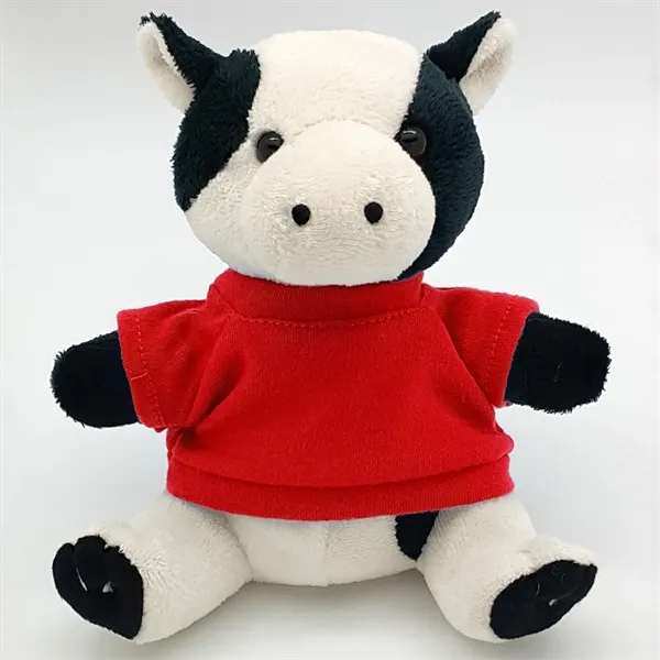 6" Beanie Cow with Embroidered Eyes - Image 10
