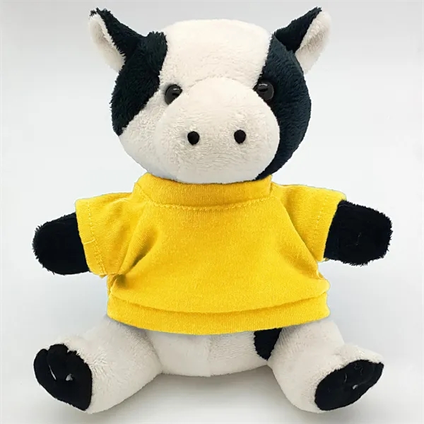 6" Beanie Cow with Embroidered Eyes - Image 11