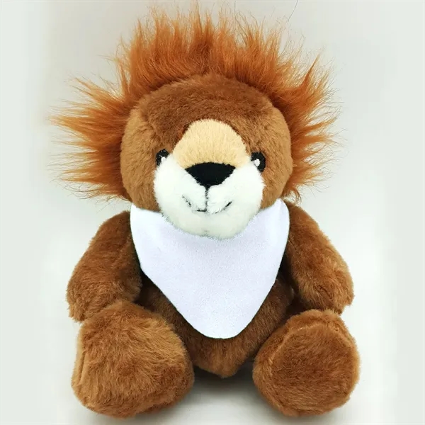 6" Beanie Lion with Embroidered Eyes - Image 2