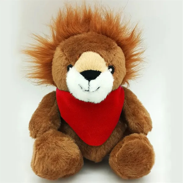 6" Beanie Lion with Embroidered Eyes - Image 3