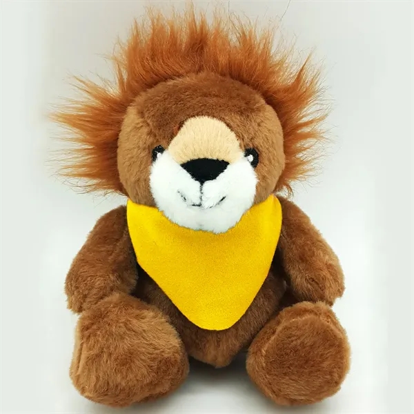 6" Beanie Lion with Embroidered Eyes - Image 4