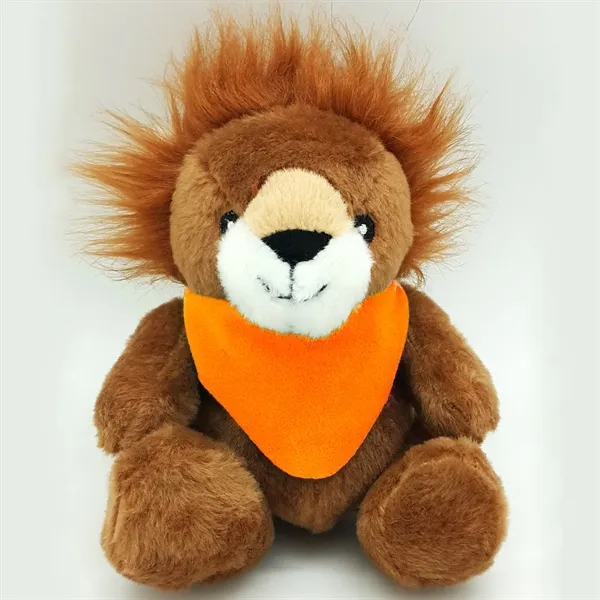 6" Beanie Lion with Embroidered Eyes - Image 5