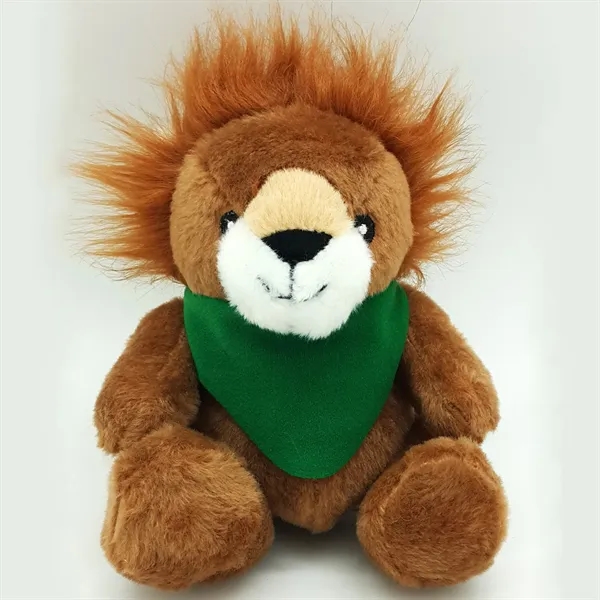 6" Beanie Lion with Embroidered Eyes - Image 6