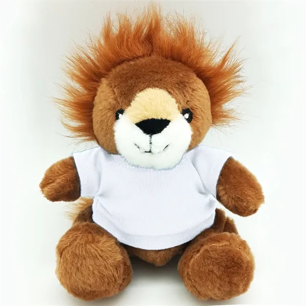 6" Beanie Lion with Embroidered Eyes - Image 9