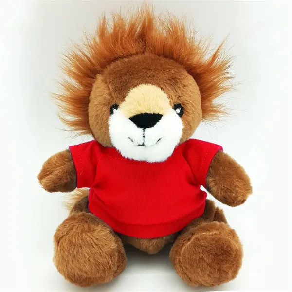 6" Beanie Lion with Embroidered Eyes - Image 10