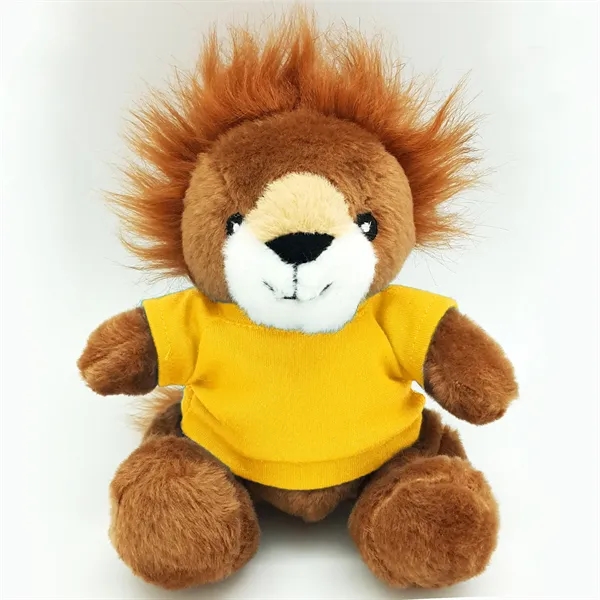 6" Beanie Lion with Embroidered Eyes - Image 11
